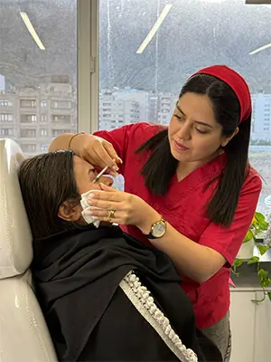 تزریق بوتاکس دور چشم